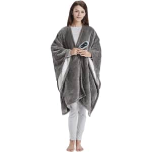 Beautyrest Ultra Soft Sherpa Berber Fleece Electric Poncho for $55