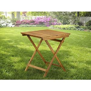 East West Furniture BSETQNA Patio Dining Outdoor-an Oval Acacia Wood Table, 26x26 Inch, Natural Oil for $54