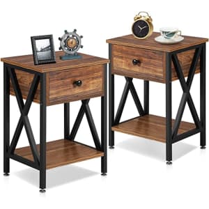Vecelo 2-Piece Nightstand Set for $79