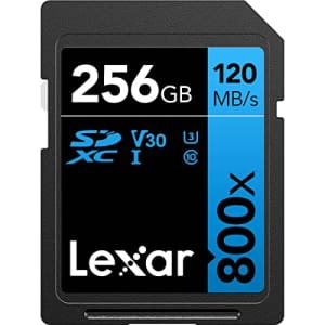 Lexar High-Performance 800x 256GB SDXC UHS-I Cards, Up to 120MB/s Read, for Point-and-Shoot for $20