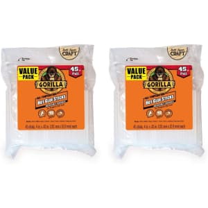 Gorilla 4" 45-Count Hot Glue Sticks 2-Pack for $13 Gorilla 4" 45-Count Hot Glue Sticks 2-Pack for $13