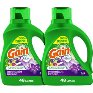 Gain + Aroma Boost 65-oz. Liquid Laundry Detergent 2-Pack for $10 via Sub & Save