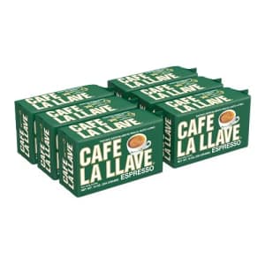 Cafe La Llave Espresso Dark Roast Coffee (6 x 10 Oz Bricks) for $32