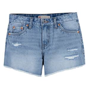 Levi's Girls' Girlfriend Fit Denim Shorty Shorts, Newport Beach, 2T for $20