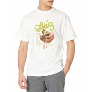 LRG Men's Graphic Designed Logo T-Shirt, Rooting White, Medium for $18
