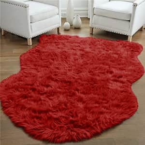 Gorilla Grip Thick Fluffy Faux Fur Washable Rug, 6x9, Shag Carpet Rugs for Nursery Room, Bedroom, for $98