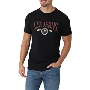 Lee Jeans Lee Men's Short Sleeve Graphic T-Shirt, Jet Black, Medium for $17