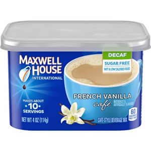 Maxwell House International Decaf Sugar-Free French Vanilla Instant Coffee (4 oz Canisters, Pack of for $15