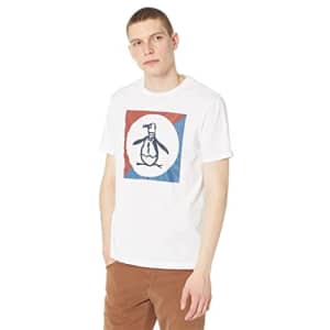 Original Penguin Men's Pete Short Sleeve Tee Shirt, Bright White, X Large for $38