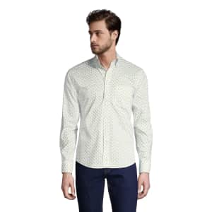 Lands' End Men's Traditional Fit Comfort-First Shirt w/ Coolmax for $13