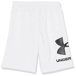 Under Armour Boys' Symbol Signature Terry Short, White, 6 for $23