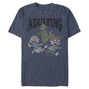 Nickelodeon Men's Big & Tall Squad Reptar T-Shirt, Navy Heather, 3X-Large Tall for $24