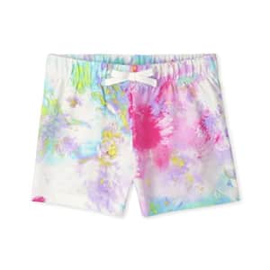 The Children's Place Single Girls Pull On Fashion Shorts, Rainbow Tie Dye, X-Large (14) for $3