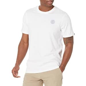 Element Men's Logo Short Sleeve Tee Shirt, Optic White Hollis, S for $19