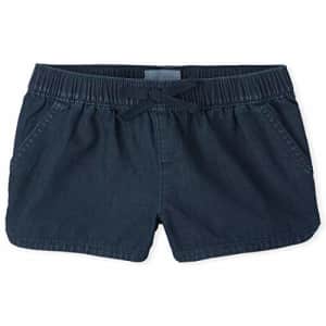 The Children's Place Girls' Plus Denim Pull On Shorts, Brooke WASH, 5P for $11