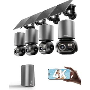 Botslab 4K Solar Wireless Outdoor Security Camera 4-Pack for $400