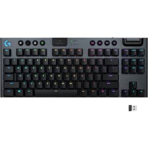 Logitech G915 TKL Tenkeyless Lightspeed Wireless RGB Mechanical Gaming Keyboard for $150