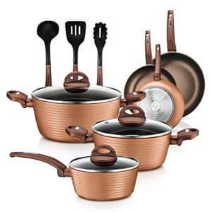 NutriChef Nonstick Kitchen Cookware Set - Professional Hard Anodized Home Kitchen Ware Pots and Pan for $81