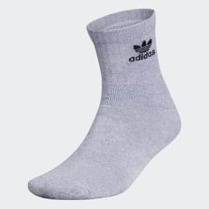 adidas Men's Originals Trefoil Quarter Socks 6-Pack. Use coupon code "ADI25OFF" to get this price &mdash; it's the best we could find by at least $4.