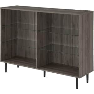 Walker Edison Harvey Glass Shelf Bookcase for $177 Walker Edison Harvey Glass Shelf Bookcase for $177