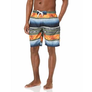 Kanu Surf Men's Swim Trunks (Regular & Extended Sizes), Mileage Navy/Orange, 4X for $8