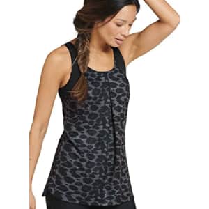 Jockey Women's Activewear 2-in-1 Layered Crossback Tank, Black Print, XL for $27 Jockey Women's Activewear 2-in-1 Layered Crossback Tank, Black Print, XL for $27