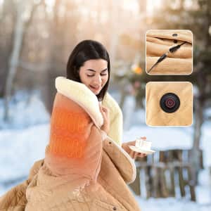 NeuType Mywarm Wearable Portable Electric Blanket for $76