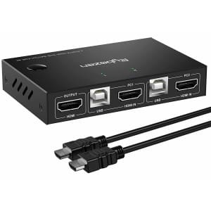 Rybozen 2-Port 4K HDMI KVM Switch for $22