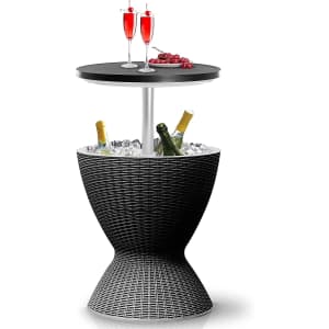 SereneLife Outdoor Bar Cooler Table for $130