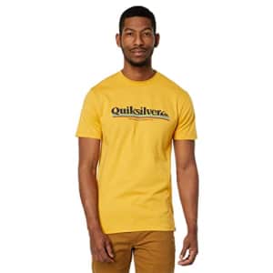 Quiksilver Men's Between The Lines Tee Shirt, Bright Gold, Medium for $21