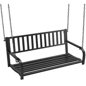 SmileMart Hanging Iron Porch Swing for $87