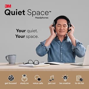 3M Quiet Space Headphones, Adjustable White Noise Technology, Great for Voice and Video Calls, for $129