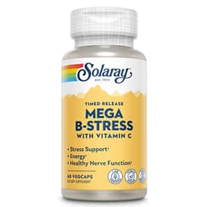 SOLARAY Mega Vitamin B-Stress, Timed-Release Vitamin B Complex with 1000 mg of Vitamin C for for $12