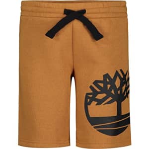 Timberland Boys' Drawstring Logo Knit Shorts, 01 Wheat 22, 14-16 for $83