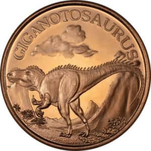 Giganotosaurus 1-oz. Copper Coin for $3