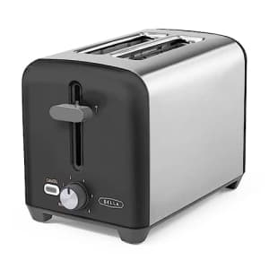 BELLA 2 Slice Toaster, Quick & Even Results Every Time, Wide Slots Fit Any Size Bread Like Bagels for $19