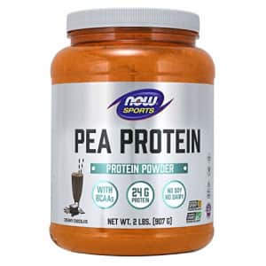 Now Foods NOW Sports Nutrition, Pea Protein 24 G, Easily Digested, Creamy Chocolate Powder, 2-Pound for $27