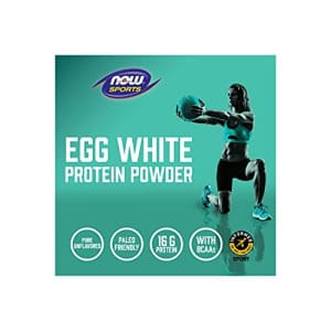 Now Foods NOW Sports Nutrition, Egg White Protein, 16 g With BCAAs, Unflavored Powder, 5-Pound for $90