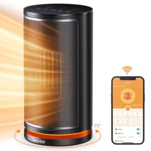 Govee Smart Space Heater, 1500W Fast Heating WiFi Small Heater with Thermostat, Quiet Portable for $50