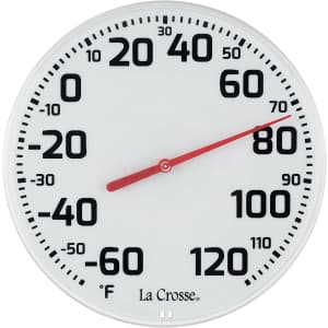 La Crosse Indoor/Outdoor 8" Round Dial Thermometer for $13
