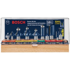 Bosch RBS010 10-Piece All-Purpose Router Bit Set for $110