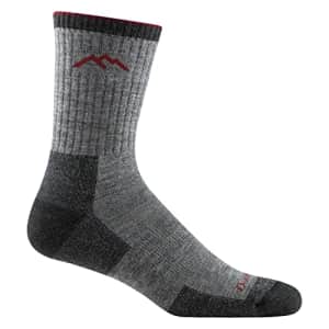 Darn Tough mens Hiker Merino Wool Micro Crew Socks Cushion Outdoors Equipment, Charcoal, Medium US for $25