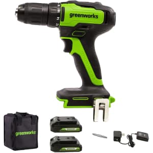 Greenworks 24V Cordless 1/2" Drill / Driver Kit for $99