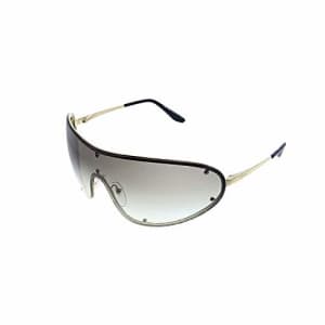 Prada PR 73VS ZVN0A7 Gold Metal Oval Sunglasses Grey Gradient Lens for $150