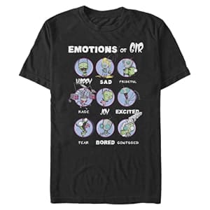Nickelodeon Men's Big & Tall Emotions of Gir T-Shirt, Black, Large Tall for $22