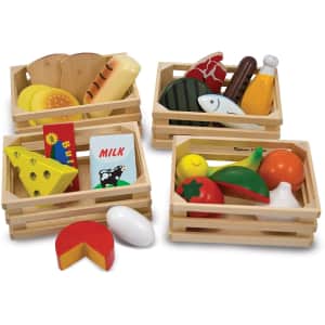 Melissa & Doug 25-Piece Wooden Food Toy Set for $8.99 in cart