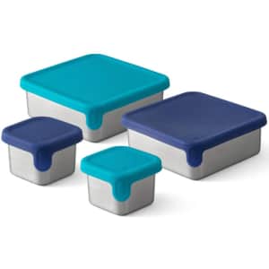 PBX Stainless Steel Food Containers with Silicone Lids for $11 PBX Stainless Steel Food Containers with Silicone Lids for $11