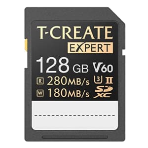 TEAMGROUP T-Create Expert 128GB SD Card UHS-II SDXC U3 V60 Read Speed up to 280MB/s, 8K 4K for $28