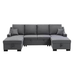 Harper & Bright Designs 105" Square Arm 6-Seater Sofa with Storage for $1,135