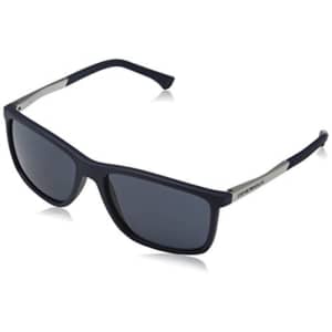 Emporio Armani EA4058 547487 Matte Blue EA4058 Square Sunglasses Lens Category, 58mm for $82